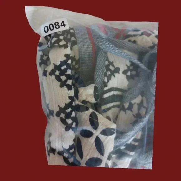 THML shark bite hem spaguetti strap  blue/red/ black dress size Small - Picture 10 of 10